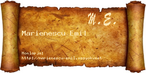 Marienescu Emil névjegykártya